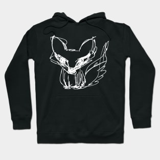 Fox Sketch (white ink) Hoodie